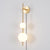modern brass glass globe plug in wall lamp