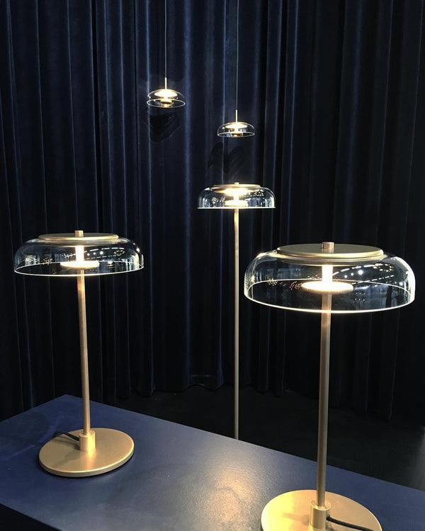 modern brass glass led table lamp