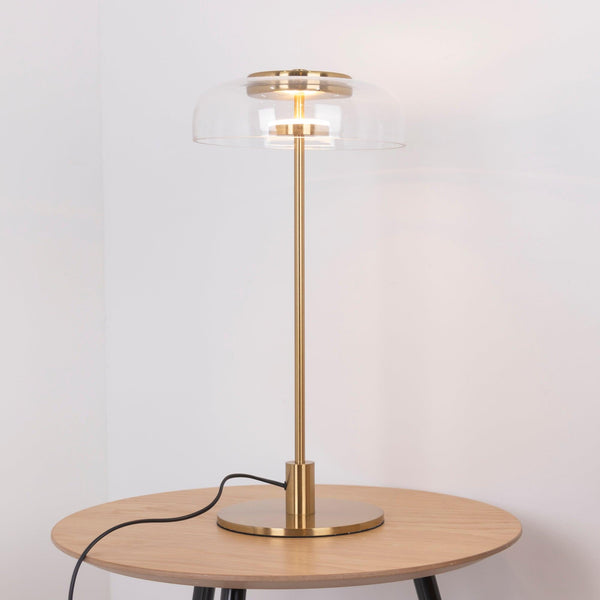 modern brass glass led table lamp