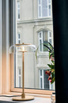 modern brass glass led table lamp