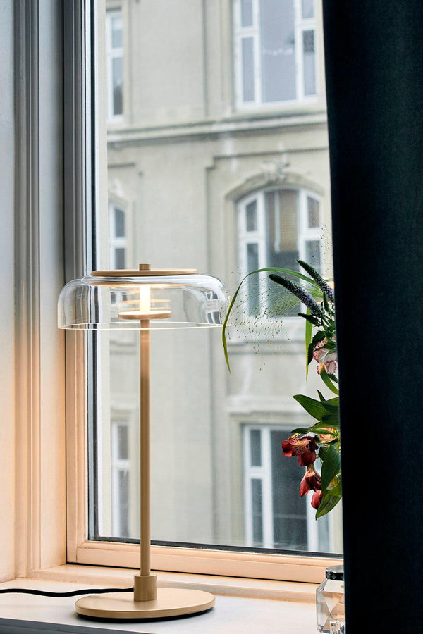 modern brass glass led table lamp