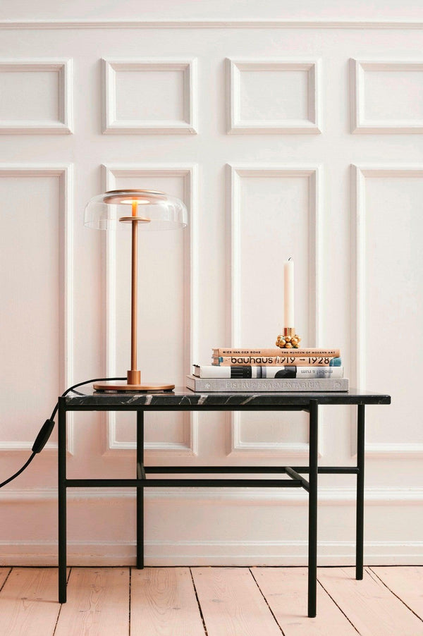 modern brass glass led table lamp