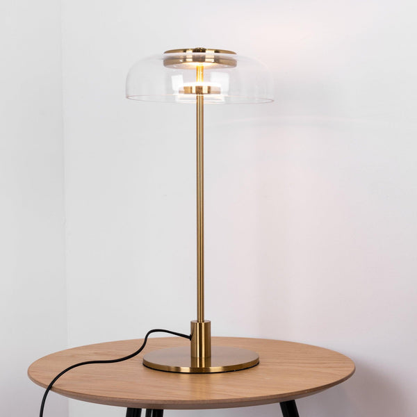 modern brass glass led table lamp