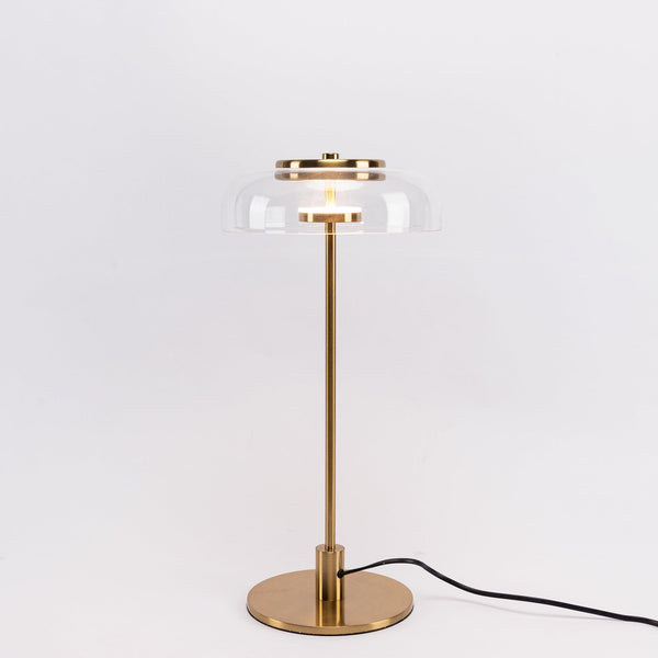 modern brass glass led table lamp