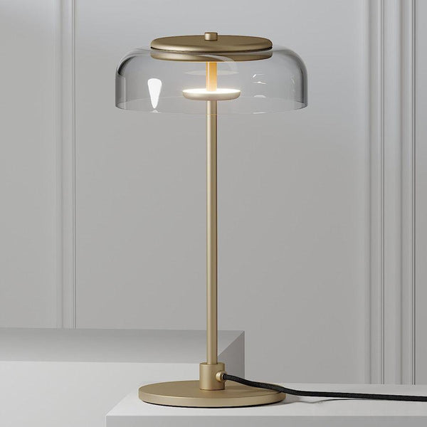 modern brass glass led table lamp