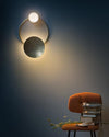 modern brass green glass wall sconce