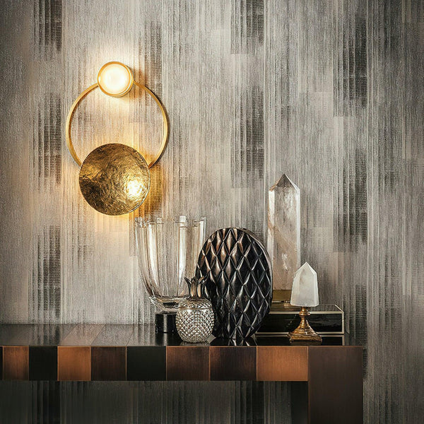 modern brass green glass wall sconce