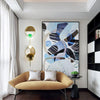 modern brass green glass wall sconce