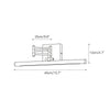 modern brass iron pc led wall lamp