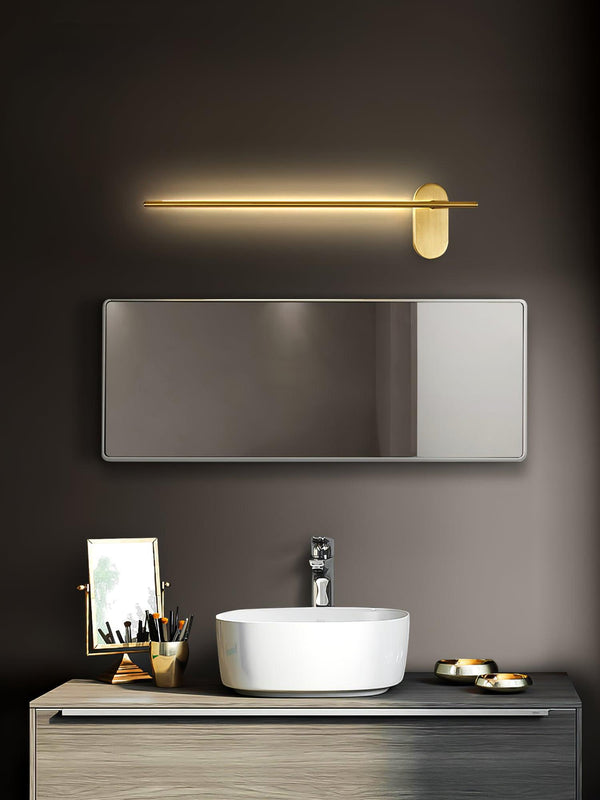 modern brass iron stick plug in wall sconce