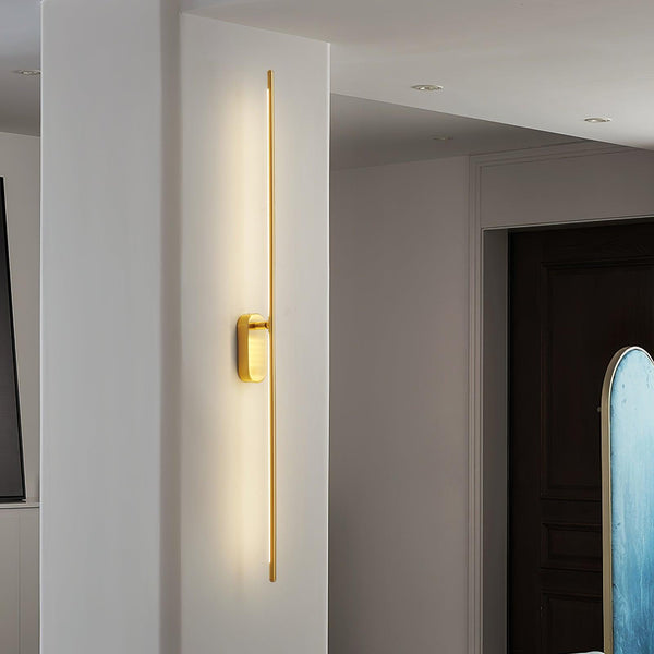 modern brass iron stick plug in wall sconce