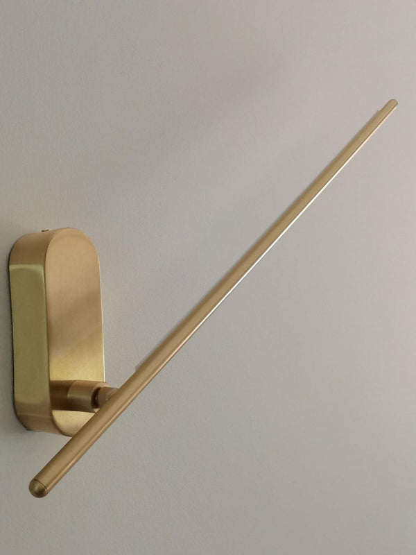 modern brass iron stick plug in wall sconce