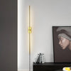 modern brass iron stick plug in wall sconce