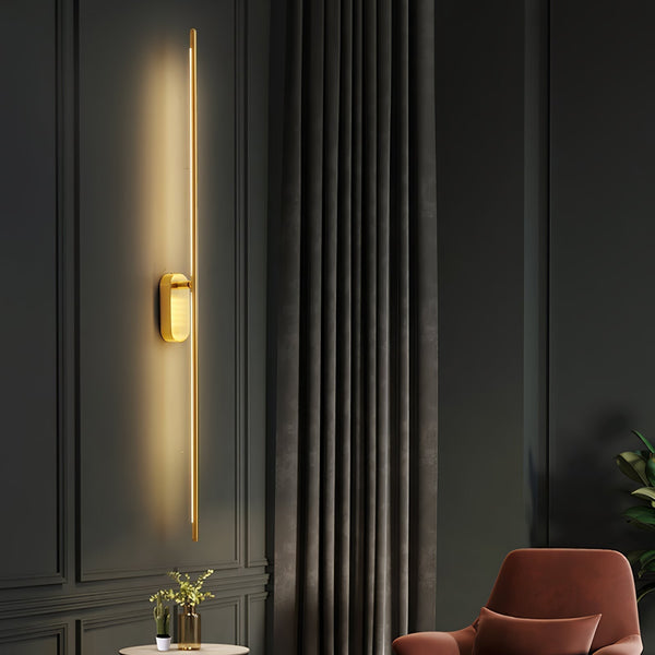 modern brass iron stick plug in wall sconce