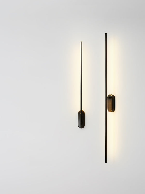modern brass iron stick plug in wall sconce