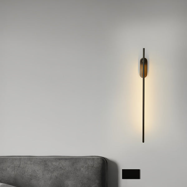 modern brass iron stick plug in wall sconce