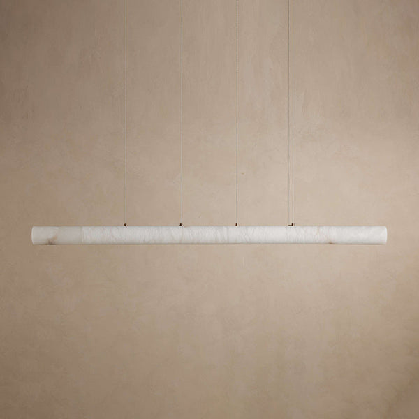 modern brass spanish alabaster linear chandelier