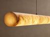 modern brass spanish alabaster linear chandelier