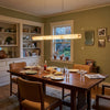 modern brass spanish alabaster linear chandelier