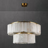 modern brass white alabaster chandelier