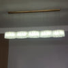 modern brass white alabaster chandelier