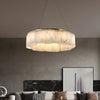 modern brass white alabaster chandelier