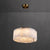 modern brass white alabaster chandelier