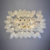 modern brass white alabaster glass poliedri chandelier
