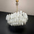 modern brass white alabaster glass poliedri chandelier