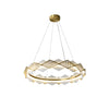 modern brass white alabaster led chandelier