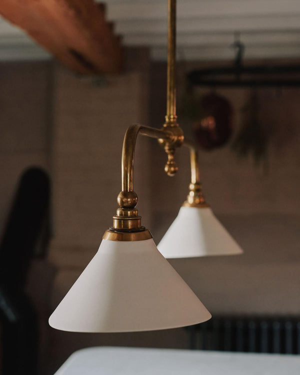 modern brass white aluminum linear chandelier