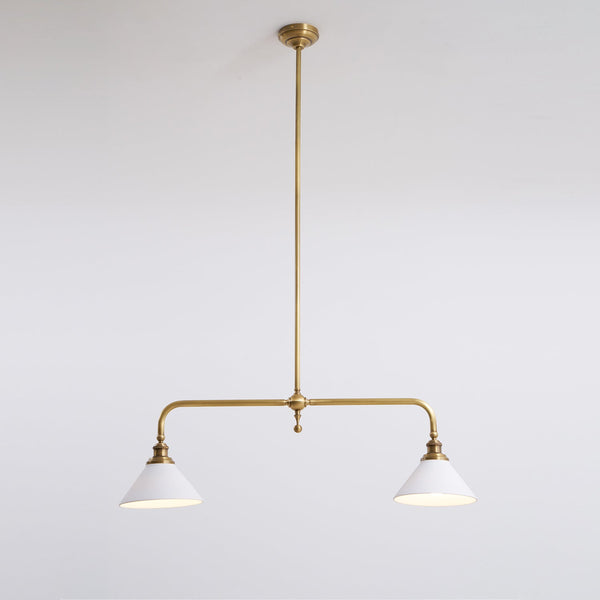 modern brass white aluminum linear chandelier