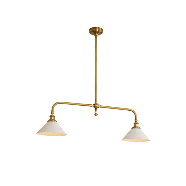 modern brass white aluminum linear chandelier
