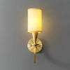 modern brass white fabric charleston wall sconce