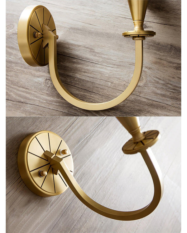 modern brass white fabric charleston wall sconce