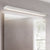 modern brushed silver aluminum rectangle led vanity light