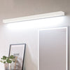 modern brushed silver aluminum rectangle led vanity light