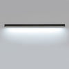 modern brushed silver aluminum rectangle led vanity light