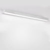 modern brushed silver aluminum rectangle led vanity light