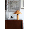 modern burl wood organic table lamp