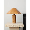 modern burl wood organic table lamp