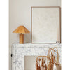 modern burl wood organic table lamp