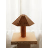 modern burl wood organic table lamp
