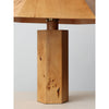 modern burl wood organic table lamp