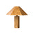 modern burl wood organic table lamp