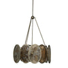 modern champagne mirrored glass oval chandelier