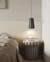 modern charcoal black iron tapered pendant lamp