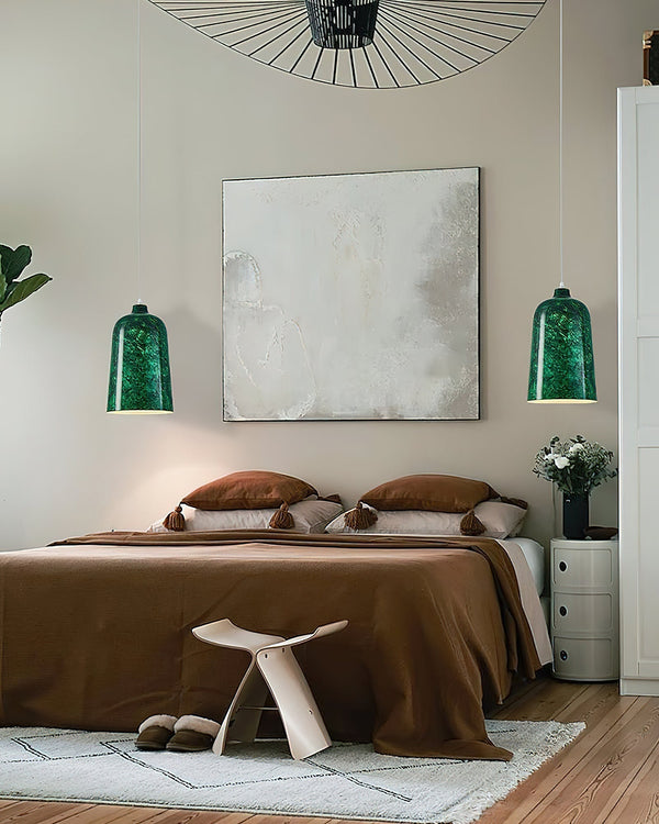 modern charcoal black iron tapered pendant lamp