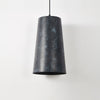 modern charcoal black iron tapered pendant lamp