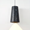 modern charcoal black iron tapered pendant lamp